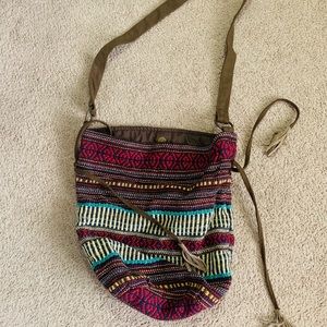World market Aztec bucket bag